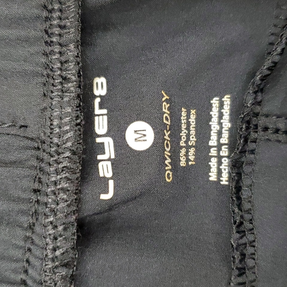 Layer 8 jogger pants men's medium black Qwick Dry lightweight elastic drawstring - Picture 8 of 10